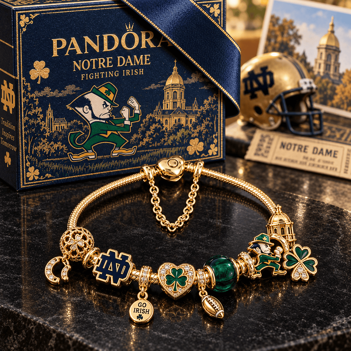 NDFI Gold Charm Bracelet Set PTKL