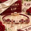 KPAP Braided Leather Charm Bracelet Set NHVH
