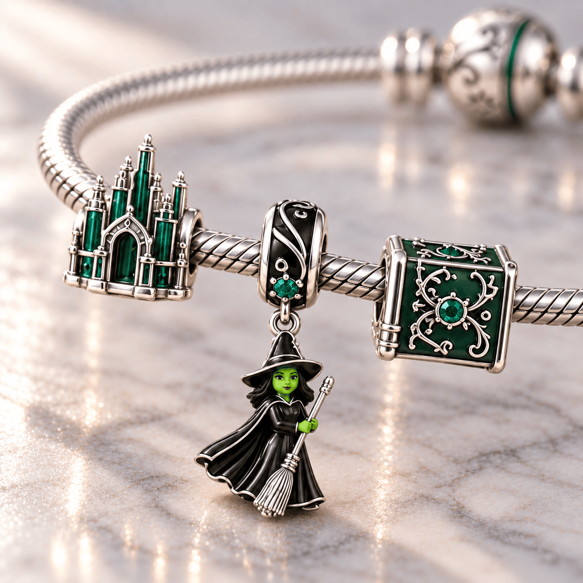 WCKD Silver Charm Bracelet Set HQH