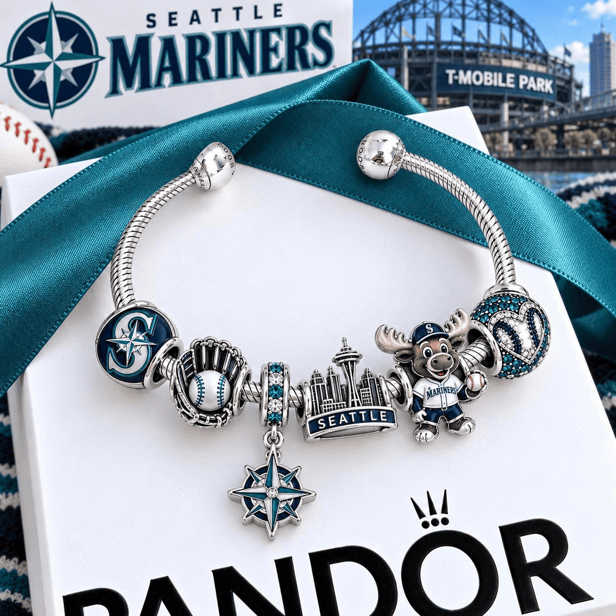 STMR Silver Charm Bracelet Set VTH