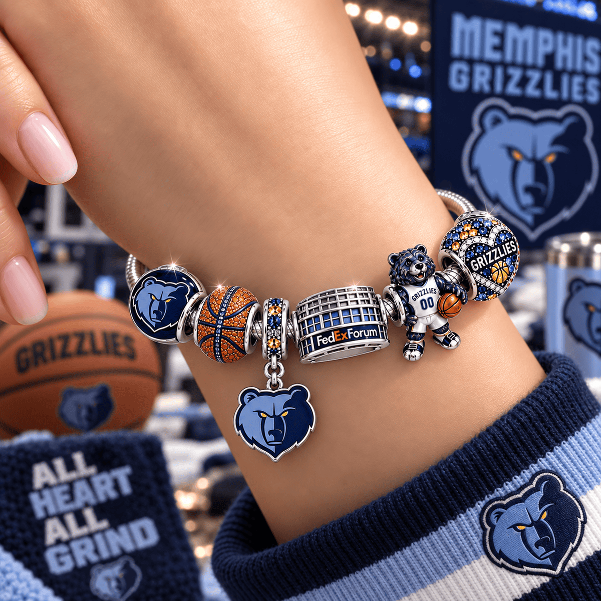 MPG Silver Charm Bracelet Set VTH