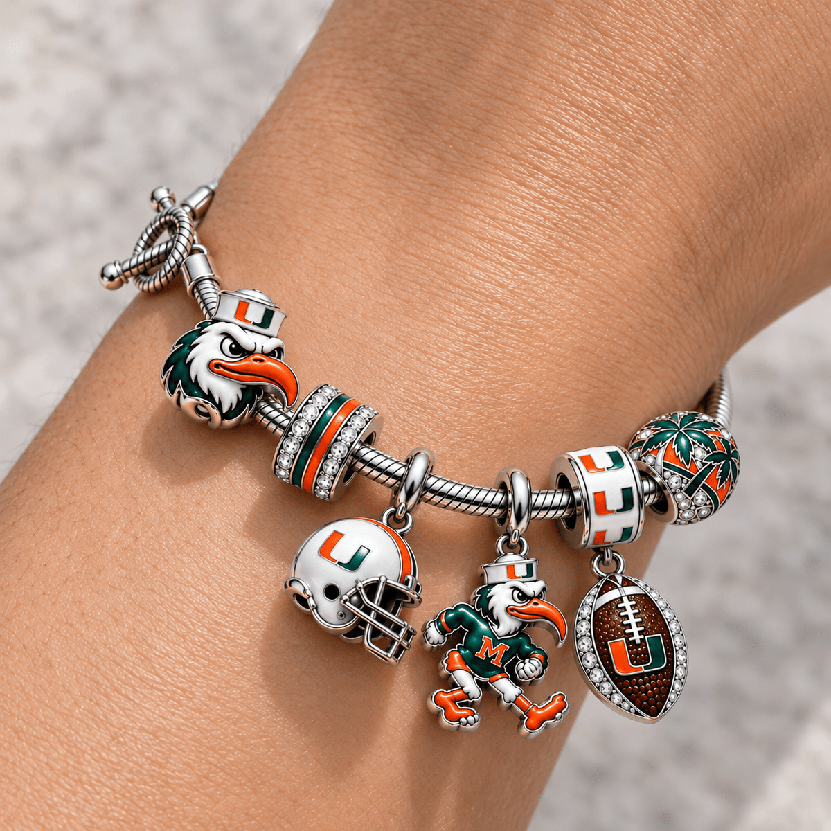 MHC Silver Charm Bracelet Set NTTB