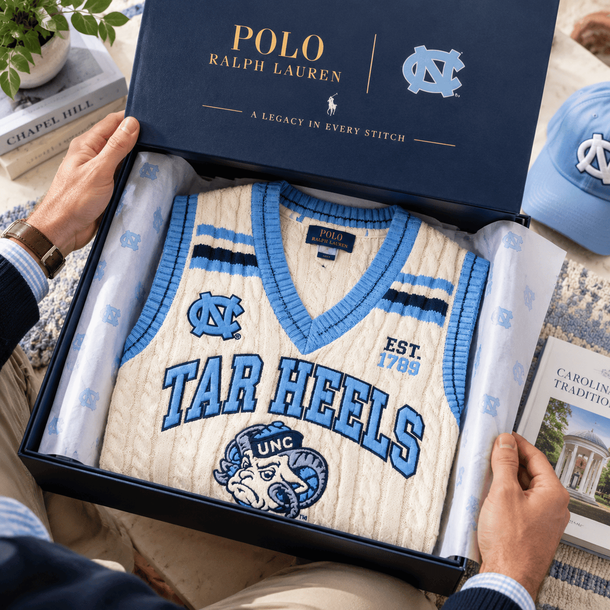 UNC Premium Heritage Sweater Vest NTNA